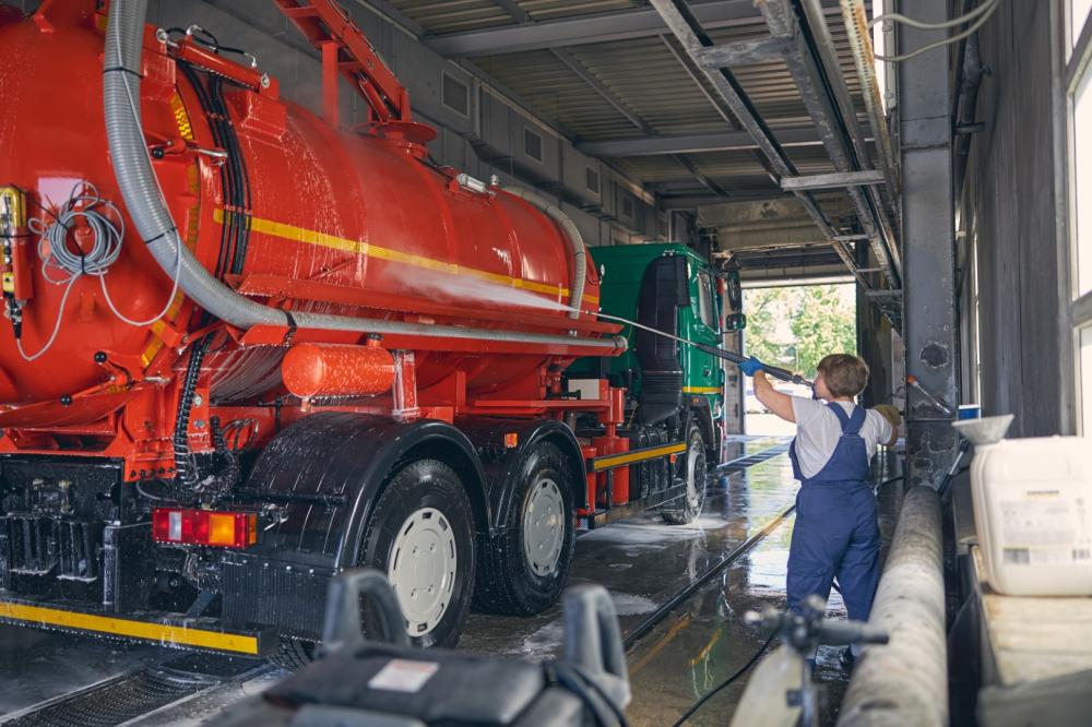 station de lavage camion citerne